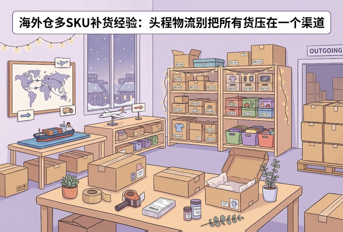 海外仓多SKU补货经验：头程物流别把所有货压在一个渠道