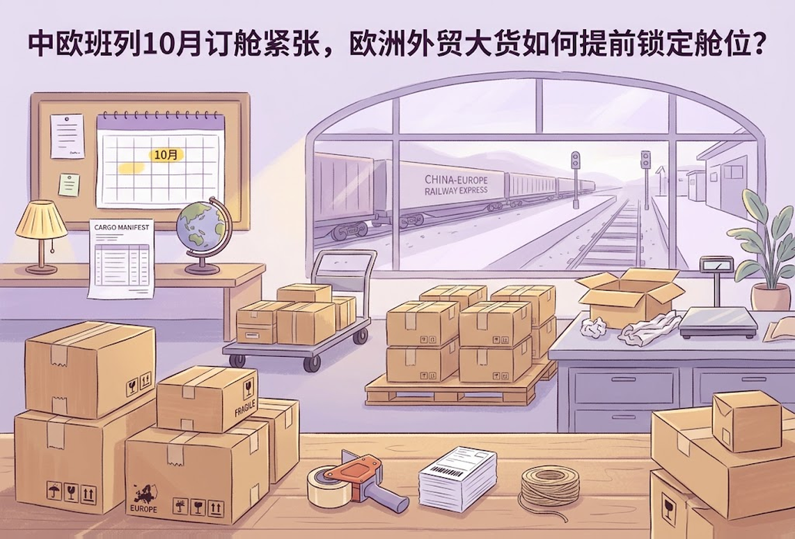 中欧班列10月订舱紧张，欧洲外贸大货如何提前锁定舱位？