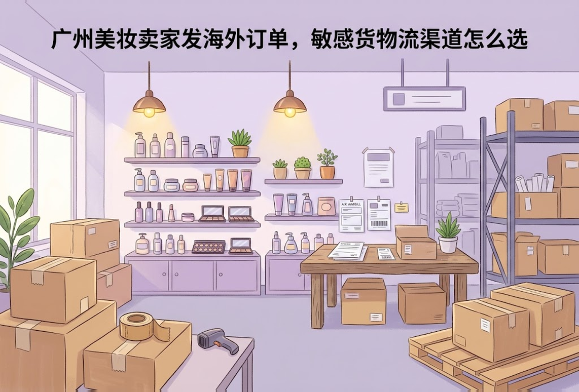 广州美妆卖家发海外订单,敏感货物流渠道怎么选