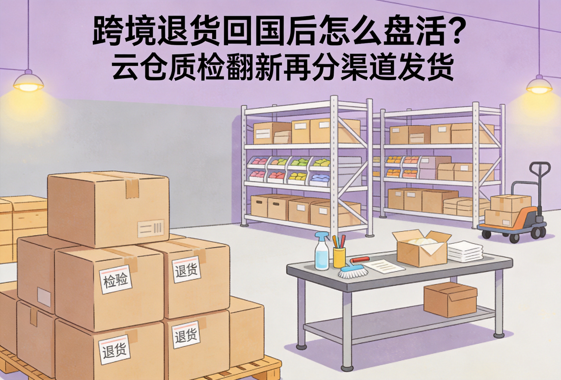 跨境退货回国后怎么盘活？云仓质检翻新再分渠道发货