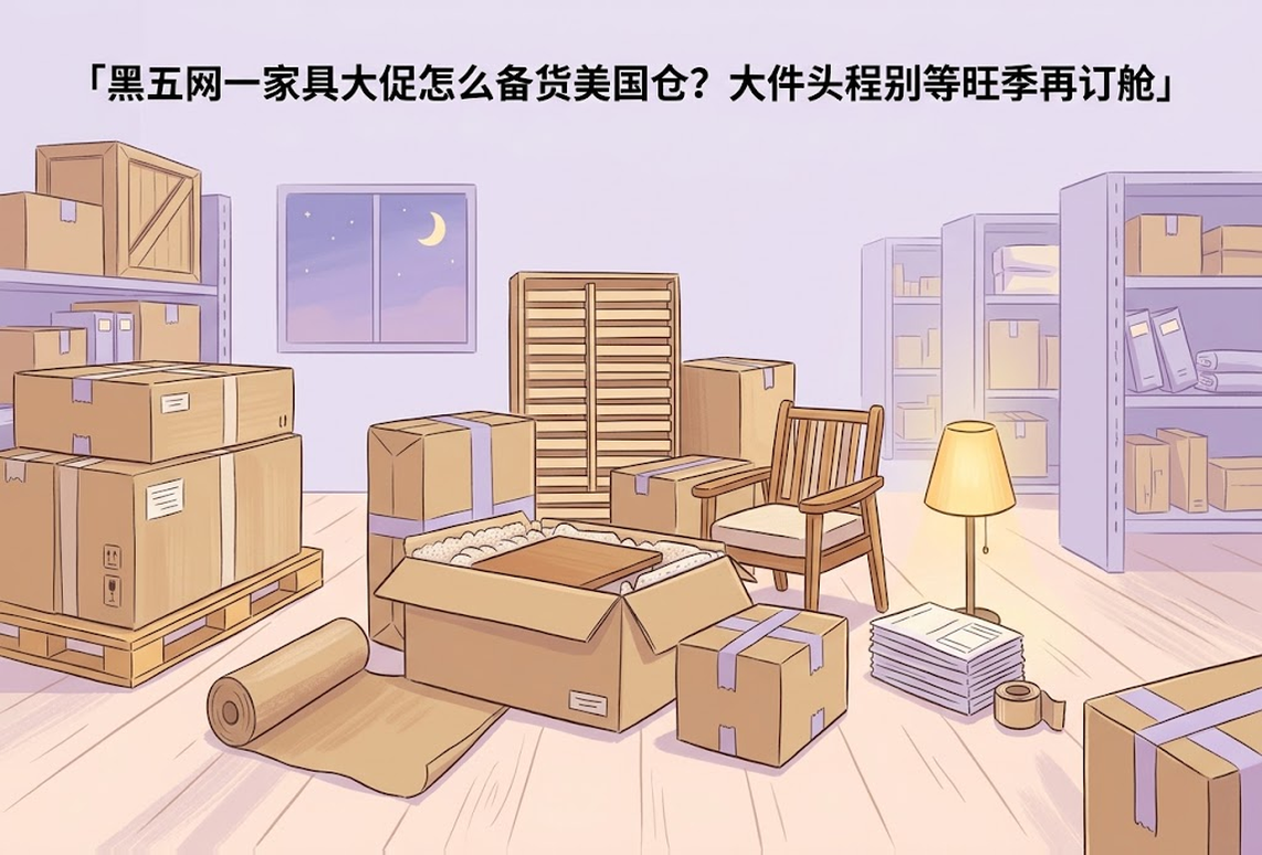 黑五网一家具大促怎么备货美国仓？大件头程别等旺季再订舱
