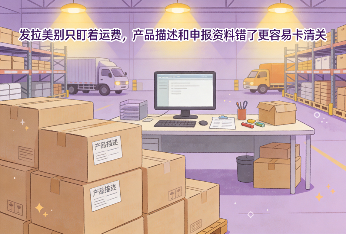 发拉美别只盯着运费，产品描述和申报资料错了更容易卡清关