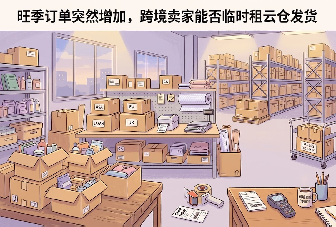 旺季订单突然增加，跨境卖家能否临时租云仓发货