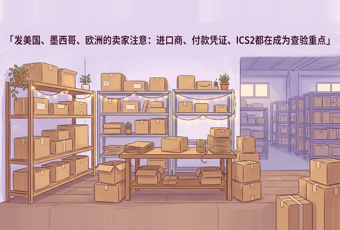 发美国、墨西哥、欧洲的卖家注意：进口商、付款凭证、ICS2都在成为查验重点