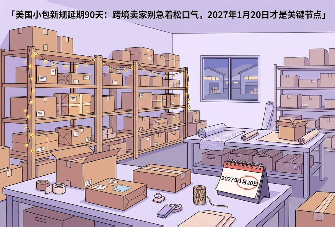 美国小包新规延期90天：跨境卖家别急着松口气，2027年1月20日才是关键节点